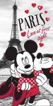 Osuška dětská z bavlny s obrázkem Mickey and Minnie v Paříži Jerry Fabrics
